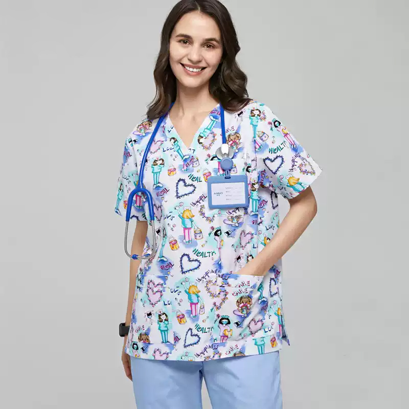 Scrubs Nursing Workwear Women  - đánh giá và giá Medical Lab Gown